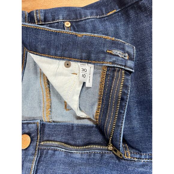 Loft Womens Jeans 30/10 Dark Wash Modern Skinny Raw Hem Denim minimal boho - Picture 10 of 11